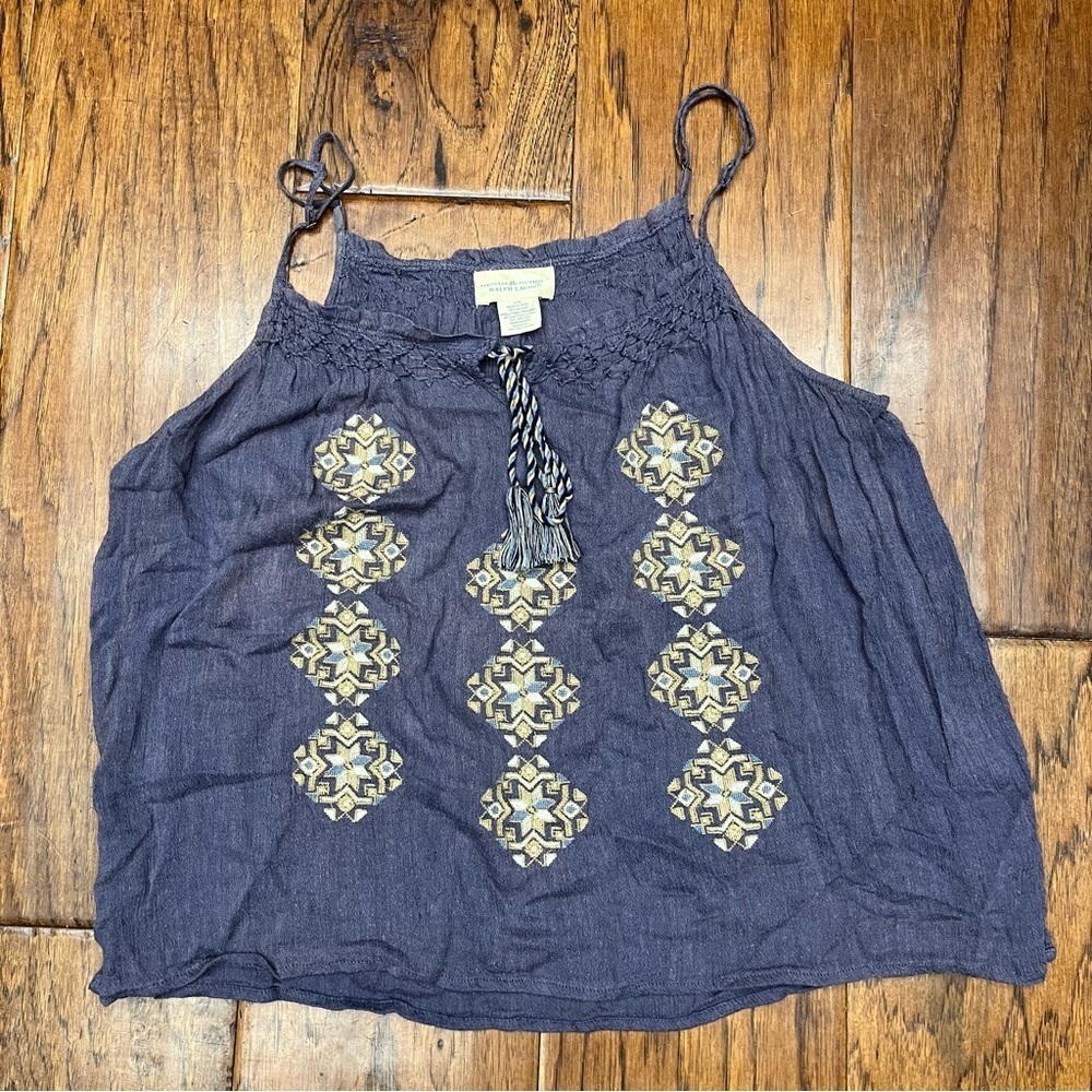 Denim & Supply Ralph Lauren Blue Sleeveless Camisole boho Y2K southwestern